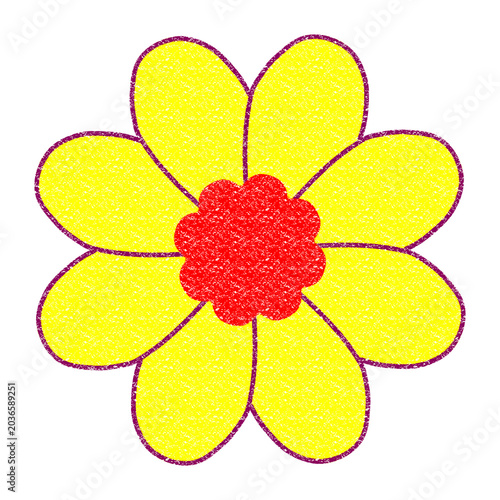 Yellow Flower Illustration Hand-drawing