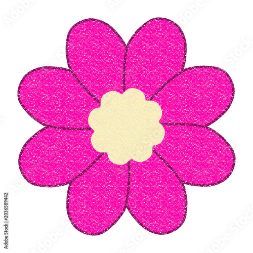 pink flower on white
