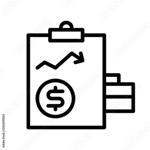 clipboard icon on white background
