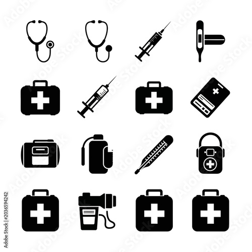 Medical Emergency and Healthcare Symbol Icon Pack