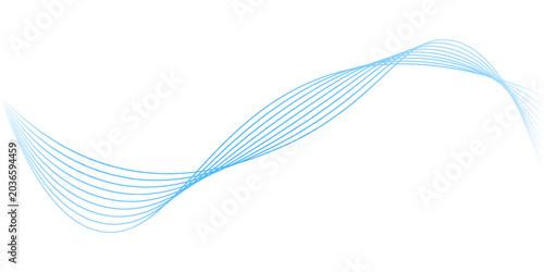 фотографія Vector, Abstact Gradual Blue 8 Wave Line for Element Design of Certificate, Bann
