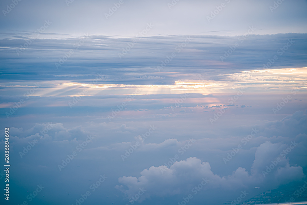 Obraz premium 上空からの幻想的な雲