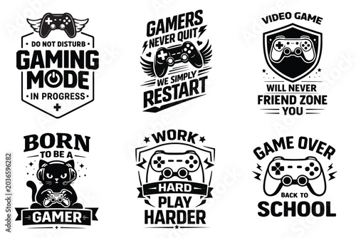 Gaming SVG T-Shirt Design for Gamers |  Gamer Vector Graphic