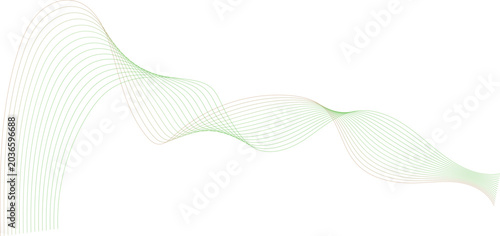 Fotografi Green, wavy, abstract wave pattern, vector background, modern design element