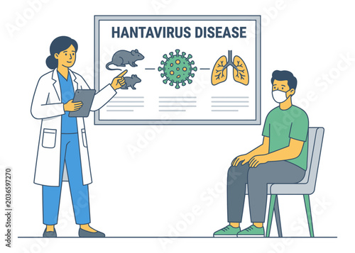 Doctor Explaining Hantavirus Disease Vector_26