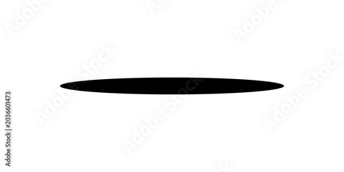 Black oval shape on a transparent background