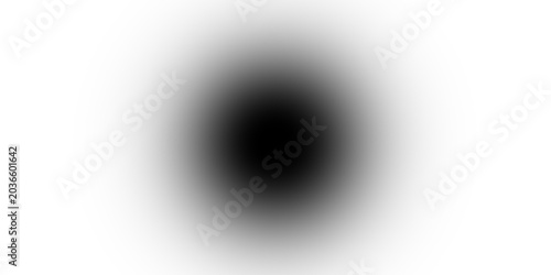 Blurry black circle on a transparent background with gradient effect