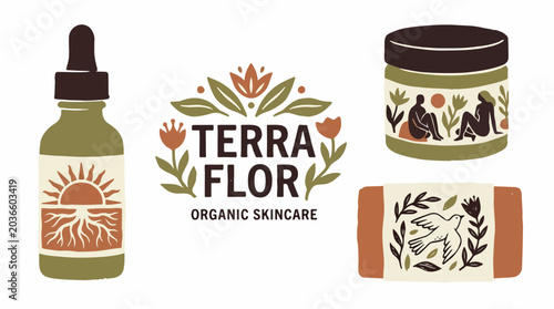 Foto Terra Flor Organic Skincare Product Line.