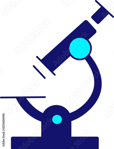 Vector illustration of a microscope on a white background for science and research vector illustration eps