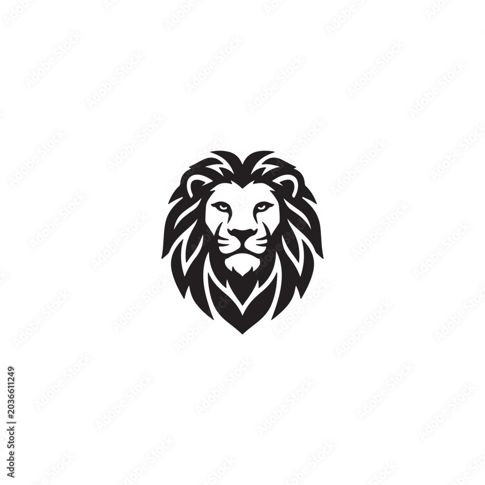 Fototapeta premium Bold Lion Head Mascot Logo Vector