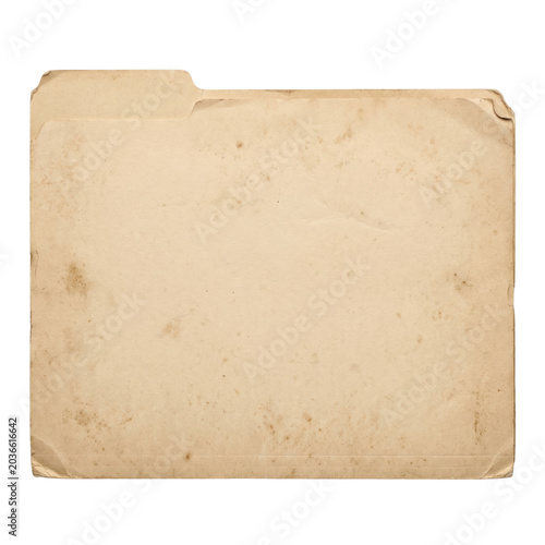 Tableau sur toile Old weathered manila folder with stains