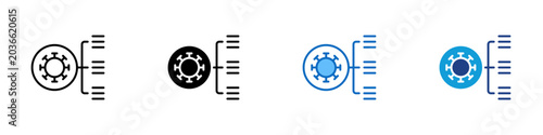 Bild auf Leinwand Pathogen Sequencing Multiple Style Icon Design Vector - Pathogen marker with gen