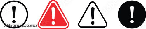 Foto Caution, danger and warning signs.
