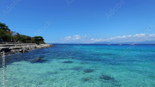 Hon Mun Island at Nha Trang Bay, Vietnam. Beautiful ocean landscape in Nha Trang, Vietnam.