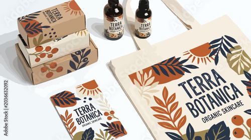 Tableau sur toile Terra Botanica brand packaging design.