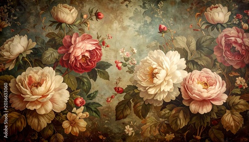 grunge floral background