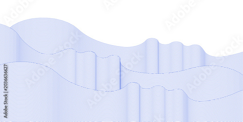 abstract wavy graphics 3d rendering