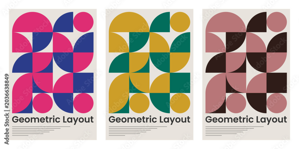 Obraz premium abstract geometric poster design
