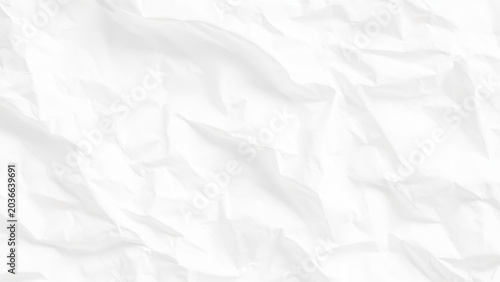 Photos Crumpled white paper texture background with wrinkles and folds
