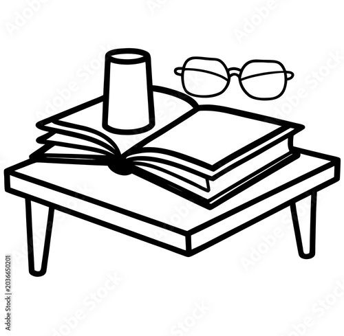 book and glasses