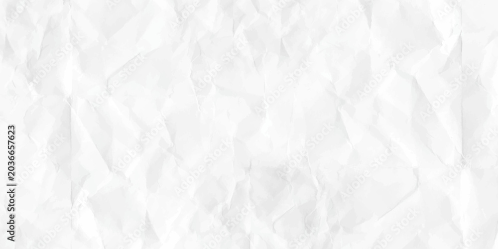 Fototapeta premium White Crumpled paper texture background wallpaper. Paper texture background. Vintage decoration flat.