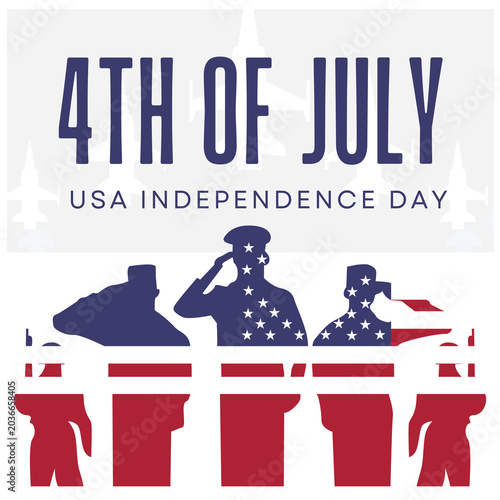Tableau sur toile 4th of july usa independence day Design Social Media Template