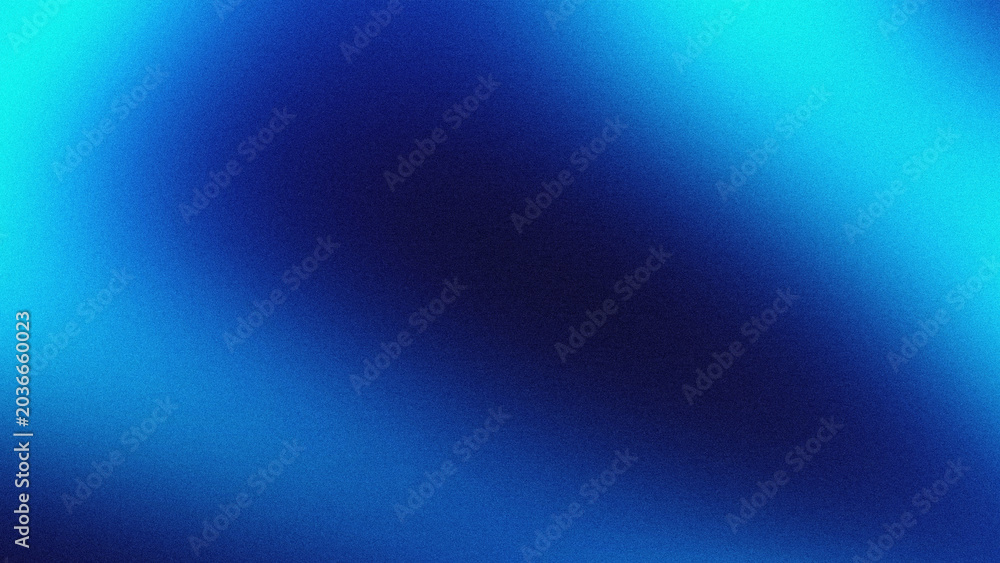 Obraz premium Abstract Deep Blue and Neon Cyan Grainy Gradient Background with Lo-Fi Noise Texture