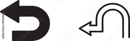 Send back icon in editable vector style for app, messaging, navigation, and web UI design.