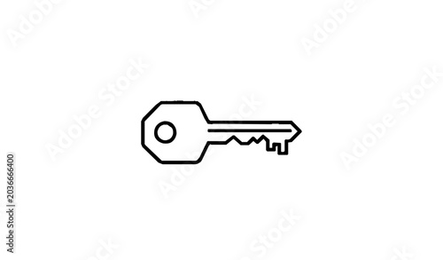 Minimal Keys Icon Filled Flat Design Concept for Security and Access Web UI