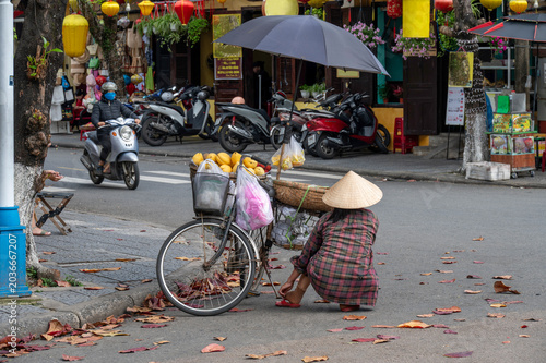 A street vendor in Hoi An
