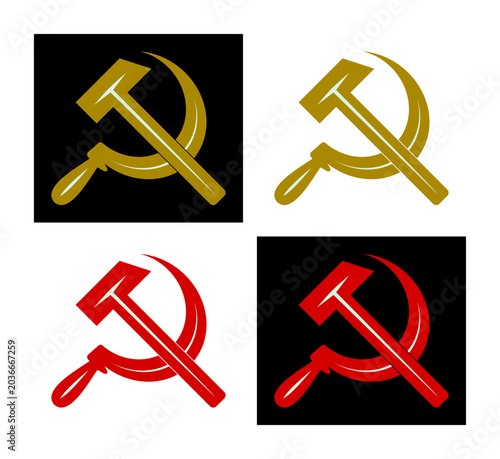 Tableau sur toile hammer and sickle, communist logo, labour party logo (artwork 1)