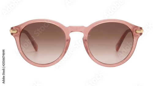 Konstfotografi Stylish pink round sunglasses for women trendy eyewear isolated on transparent background png fashion accessory frames