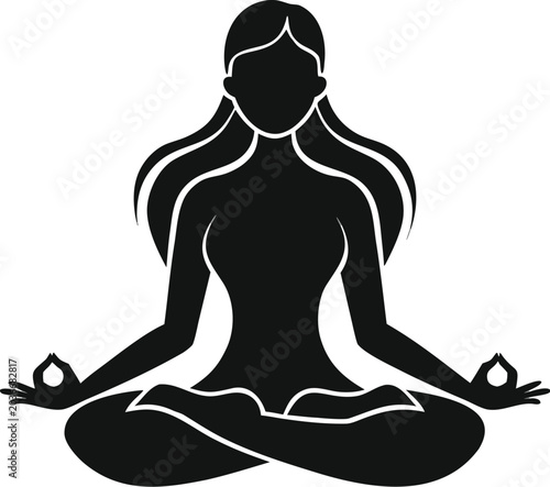 Adobe Illustrator Artwork Minimal Yoga Line Art Silhouette Icon Set Vector Collection