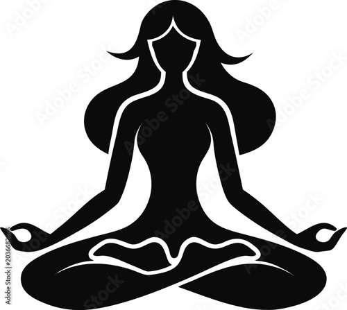 Adobe Illustrator Artwork Minimal Yoga Line Art Silhouette Icon Set Vector Collection