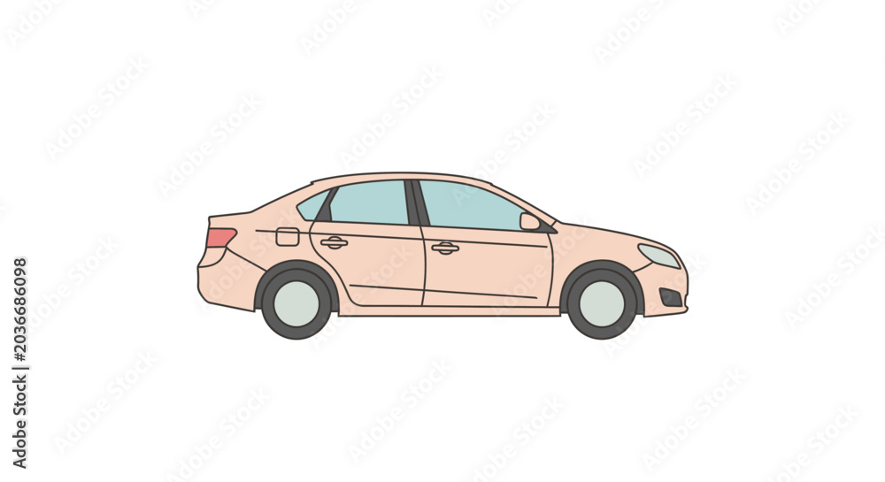 Fototapeta premium Car Sedan Vehicle Automobile Transportation.