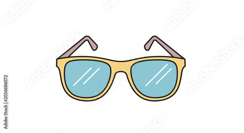 Photography Yellow Sunglasses with Blue Lenses.