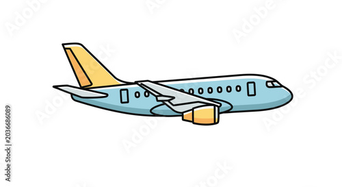 Tableau sur toile Airplane flying through clear sky.