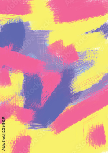 Abstract background with colorful paint brush strokes
