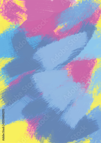 Abstract background with colorful paint brush strokes