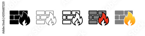 Фотография Firewall icon set