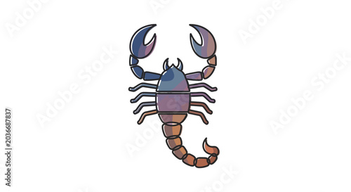 Quadro su tela Scorpion Insect Arachnid Creature Closeup.
