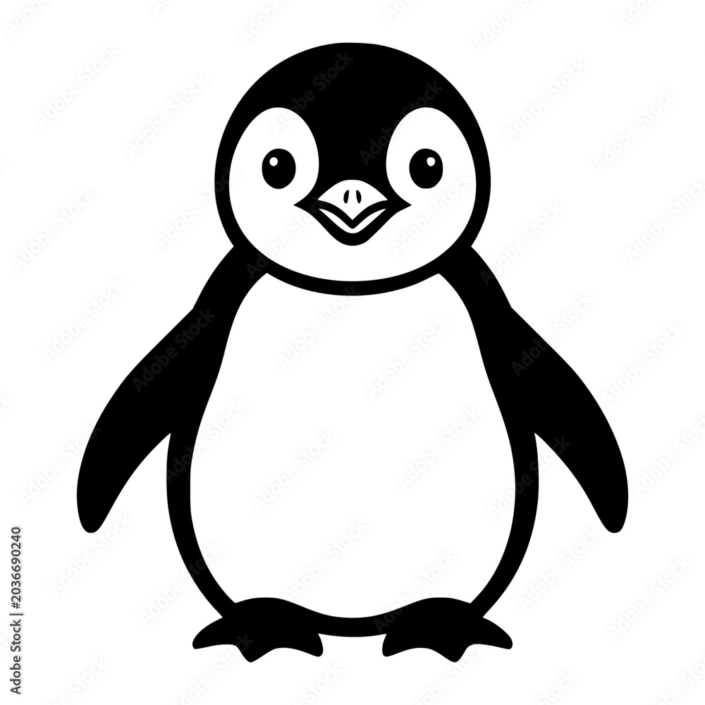 Fototapeta premium Baby Penguin Illustration