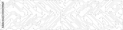 Intricate Circuit Board Pattern with Small Dots on White Background technology electronic 
