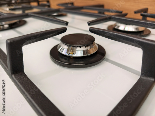 Slika na platnu Built in gas range displayed in a retail warehouse ideal for home cooking conven