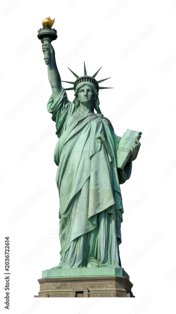Fototapeta premium PNG Iconic symbol of freedom stands.