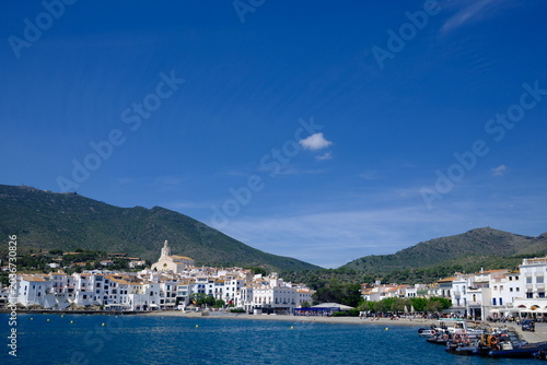 Beautiful mediterranean White Houses of Cadaques Costa Brava Spain