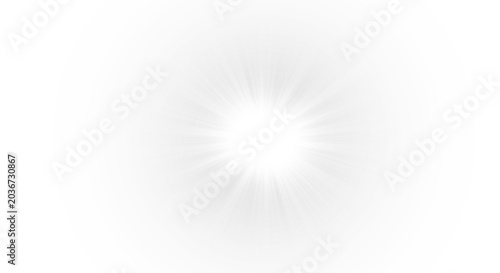Foto Soft white lens flare star burst light effect with smooth gradient glow and blur