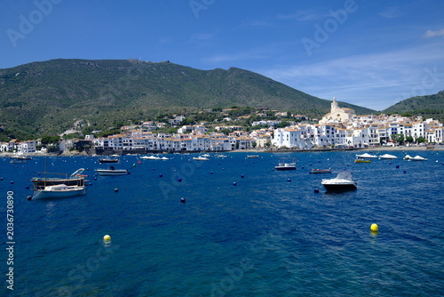 Beautiful mediterranean White Houses of Cadaques Costa Brava Spain