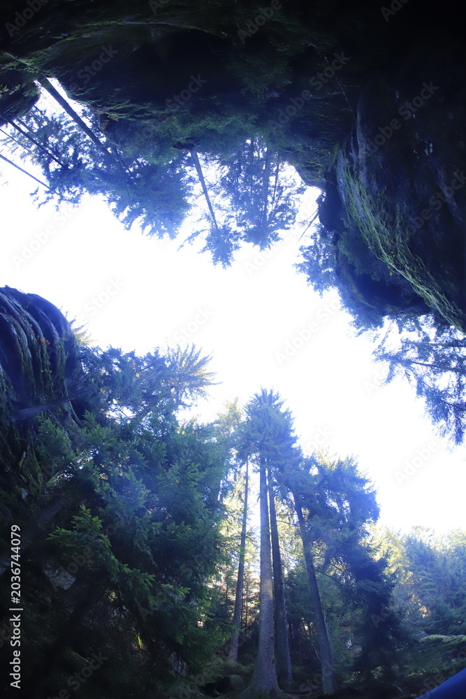 Fototapeta premium Czech Republic in the morning Broumovskie Steny