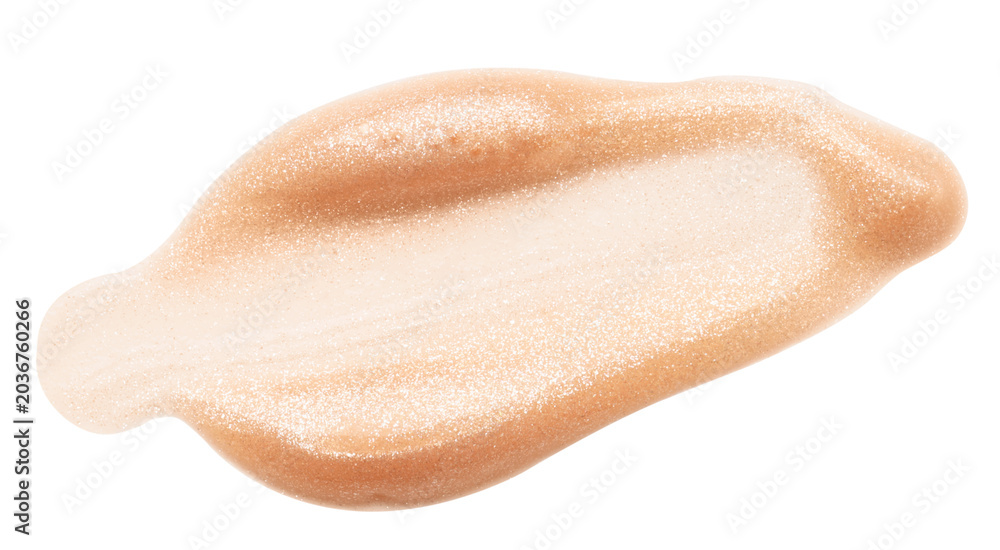 Fototapeta premium Sample of highlighter isolated on white. Makeup product